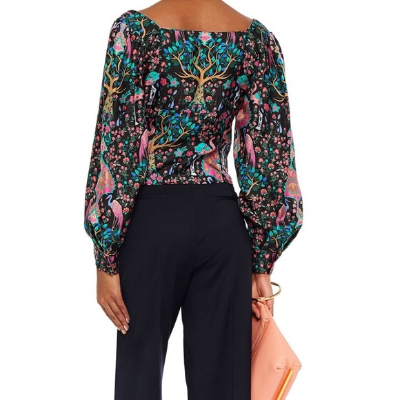 Sandro Ivea printed silk-twill top - Picture 4 of 11